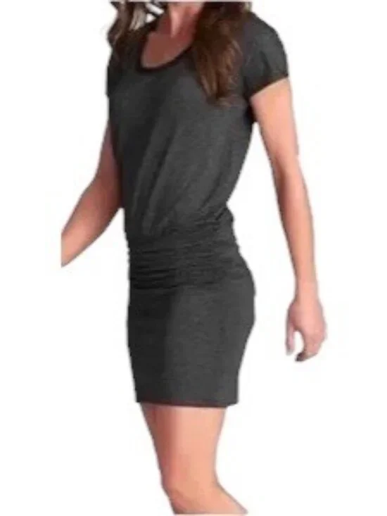 Athleta Midi Tunic Dress Black Size XL Spring Minimalist Vacation Soft Beach - Picture 10 of 15